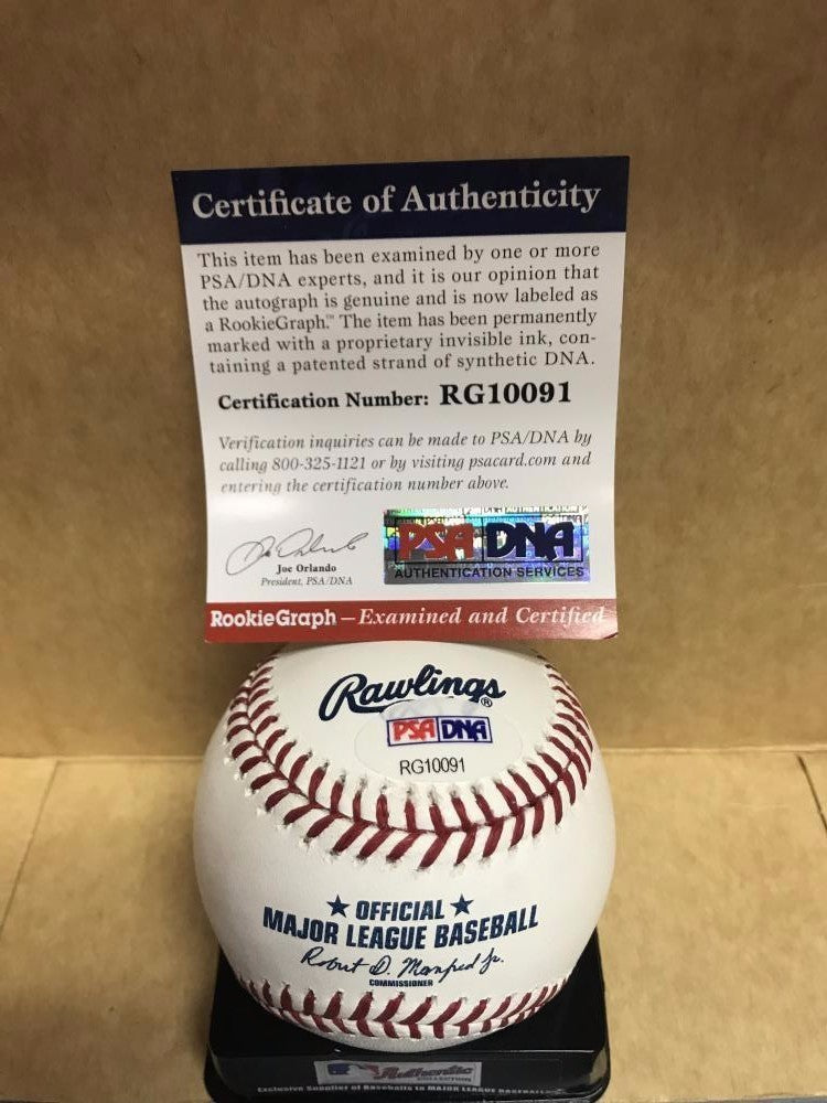 DILLON TATE NEW YORK YANKEES ROOKIE BALL SIGNED M.L. BASEBALL PSA RG10091