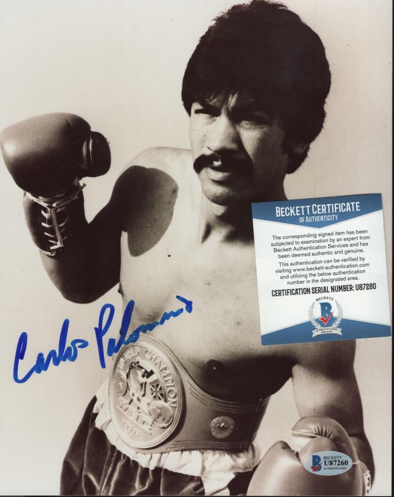 CARLOS PALOMINO LEGENDARY BOXER SIGNED 8X10 PHOTO BECKETT U87260