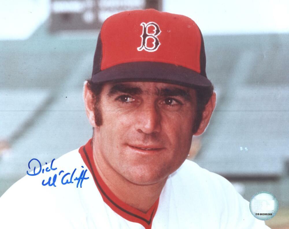 DICK MCAULIFFE BOSTON RED SOX SIGNED 8X10 PHOTO W/ COA