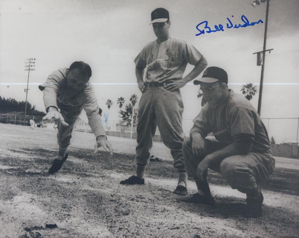 BILL VIRDON CARDINALS SIGNED AUTOGRAPHED 8X10 PHOTO W/ COA