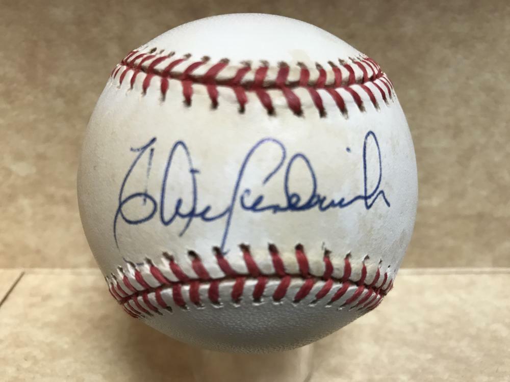 PETER UEBERROTH BASEBALL COMMISSIONER SIGNED A.L. BASEBALL BECKETT G58127