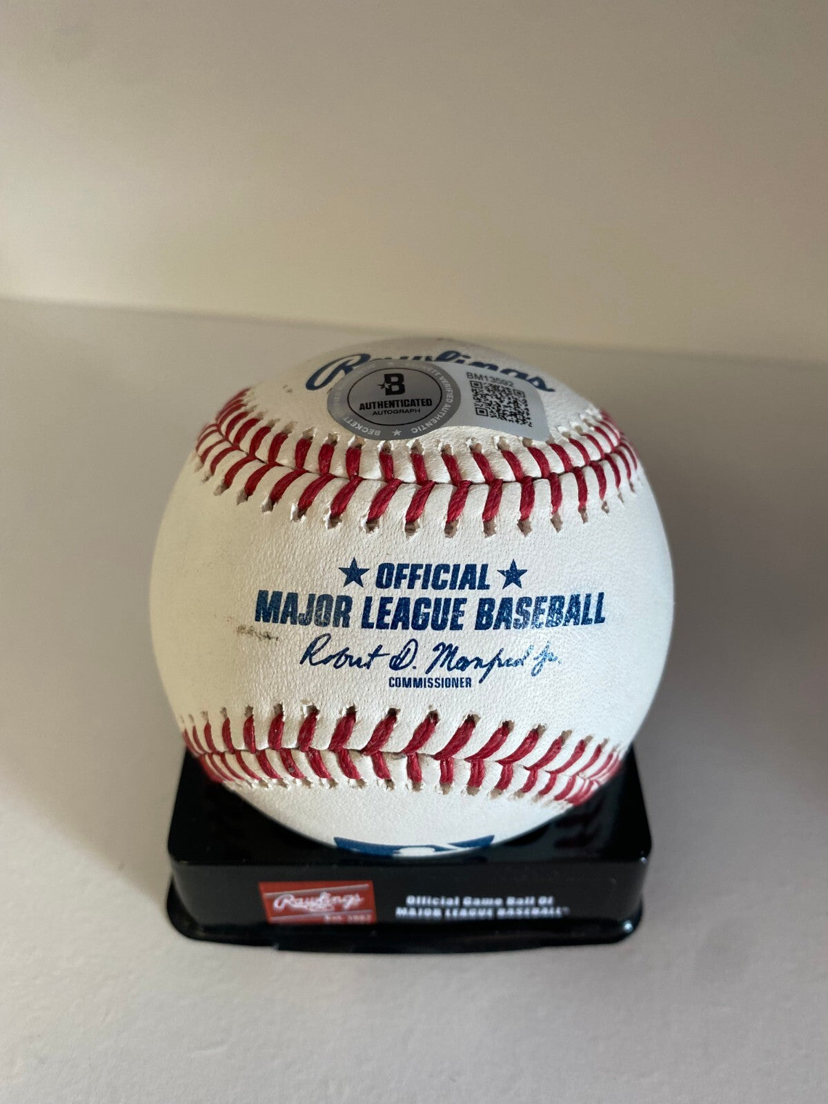 GEORGE SPRINGER ASTROS/BLUE JAYS SIGNED AUTOGRAPHED M.L. BASEBALL BECKETT