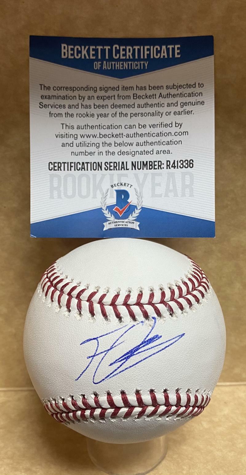 FRANK GERMAN NEW YORK YANKEES ROOKIE YEAR SIGNED M.L. BASEBALL BECKETT R41336