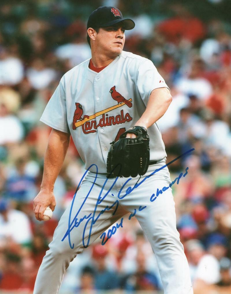 JASON ISRINGHAUSEN CARDINALS 2004 NL CHAMPS SIGNED 8X10 PHOTO W/ COA