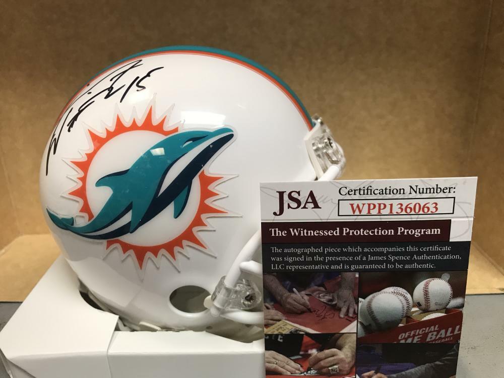 ALBERT WILSON MIAMI DOLPHINS SIGNED AUTOGRAPHED MINI HELMET JSA WPP136063