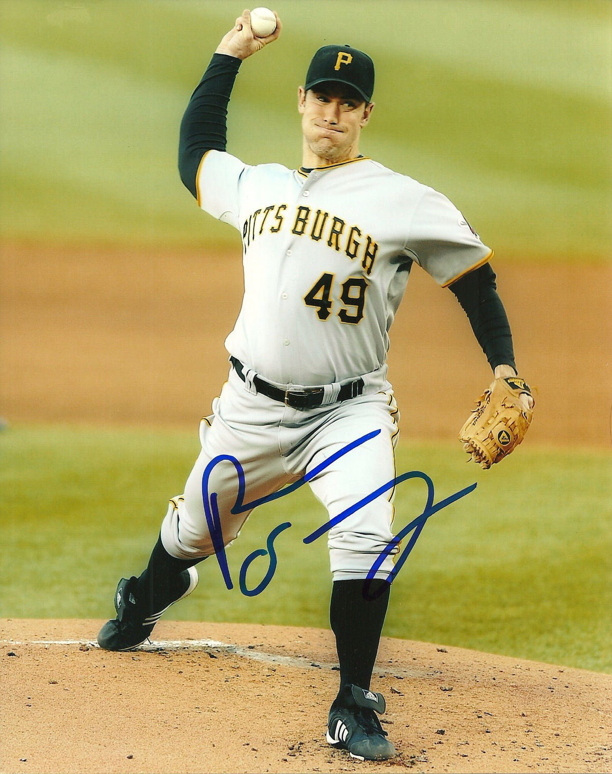 ROSS OHLENDORF PITTSBURGH PIRATES SIGNED AUTO 8x10 PHOTO W/COA ACTION