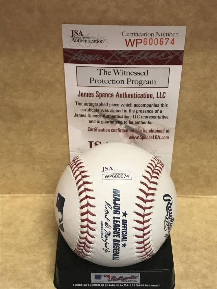 RYON HEALY OAKLAND A'S SIGNED AUTOGRAPHED M.L. BASEBALL JSA WP600674