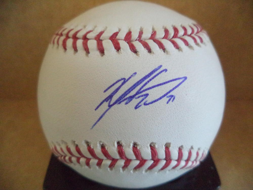 KYLE LOTZKAR CINCINNATI REDS SIGNED AUTOGRAPHED M.L. BASEBALL W/COA