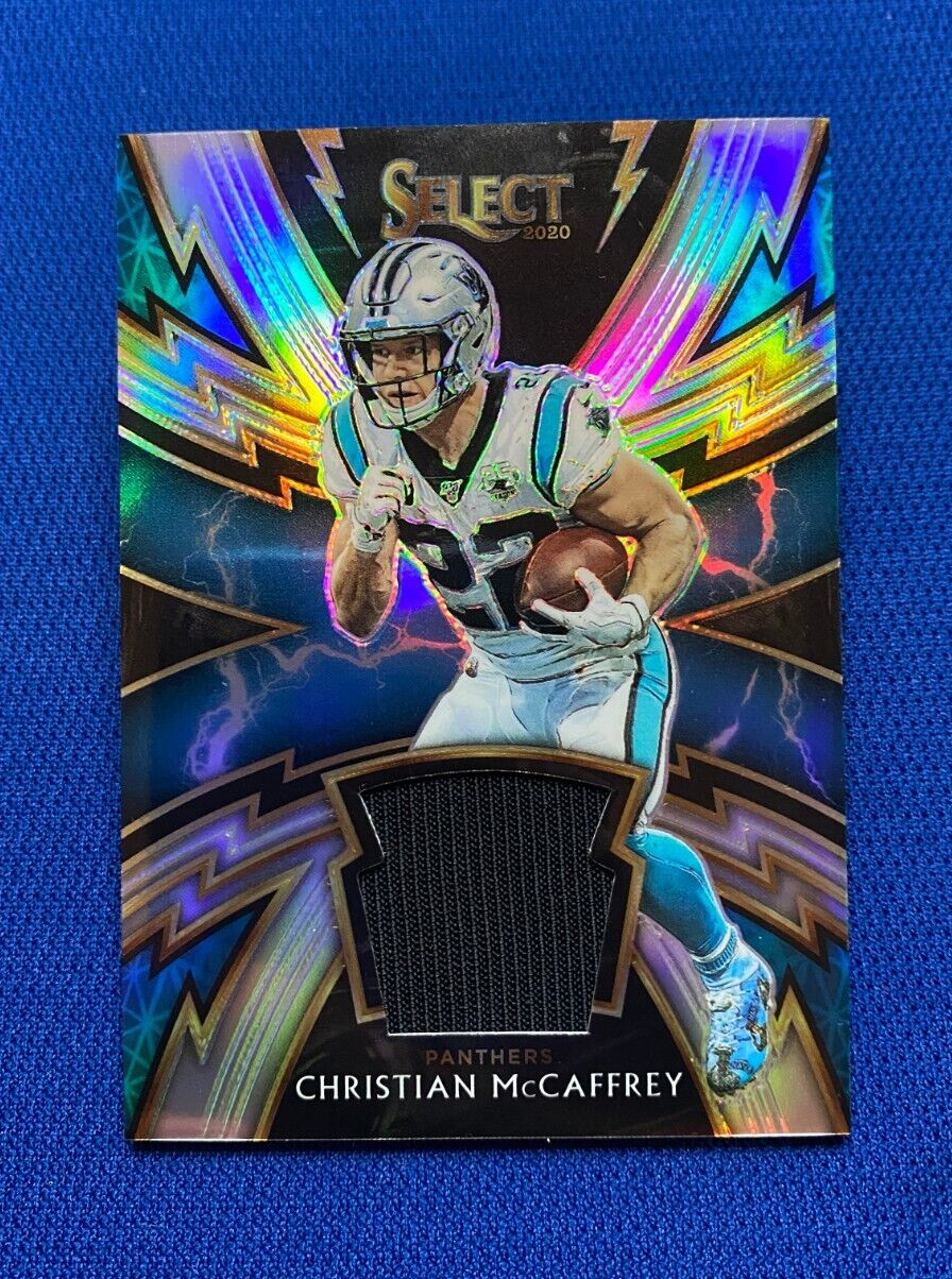 2020 PANINI SELECT CHRISTIAN MCCAFFREY CAROLINA PANTHERS JERSEY RELIC CARD /99