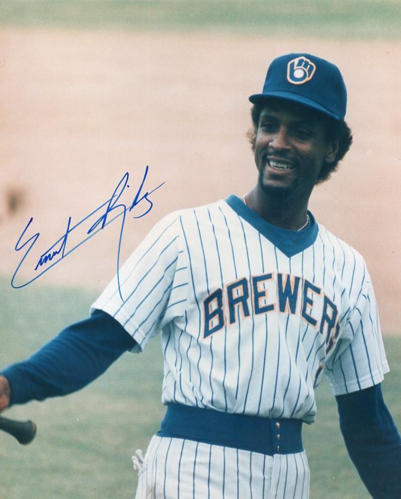 ERNEST RILES MILWAUKEE BREWERS SIGNED AUTOGRPHED 8X10 PHOTO W/COA