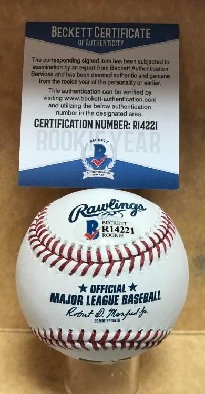 DANIEL PINERO DETROIT TIGERS ROOKIE YEAR SIGNED M.L. BASEBALL BECKETT R14221