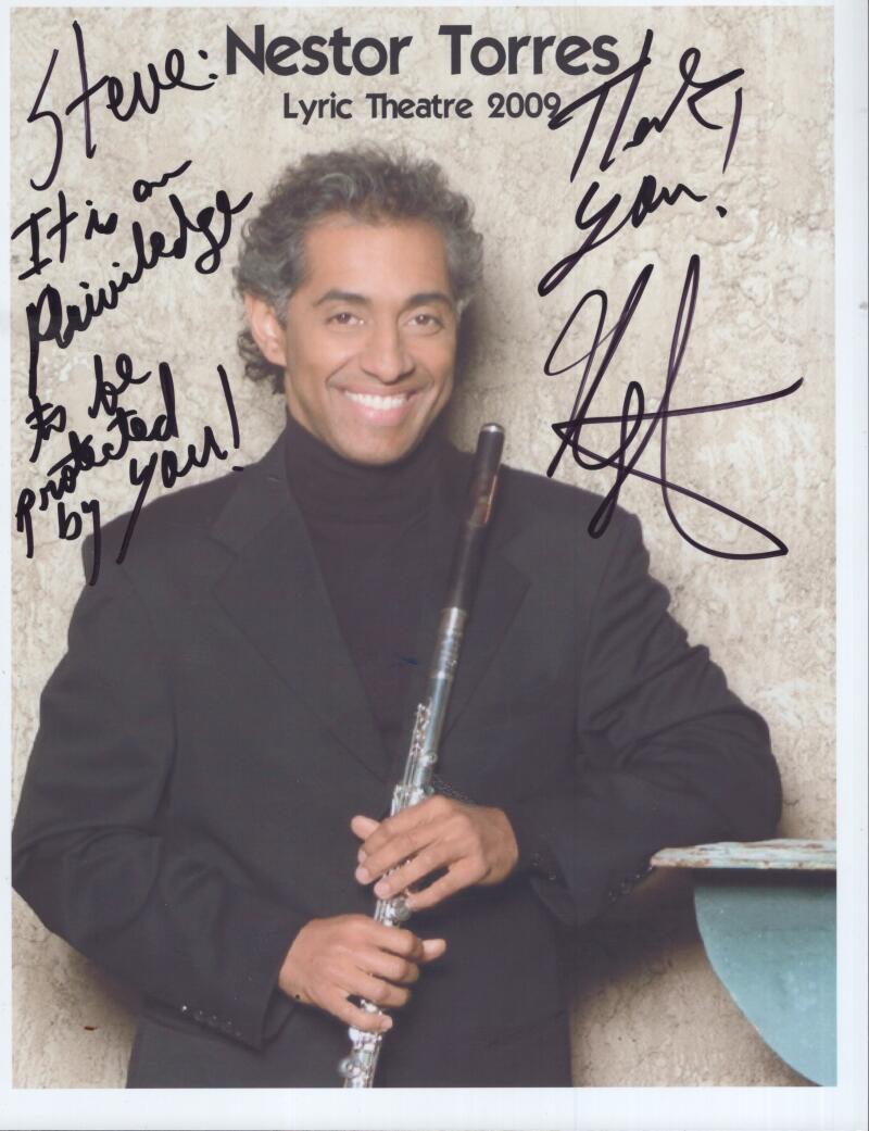 NESTOR TORRES MUSIC 2009 PERSONALIZED SIGNED 8.5X11 PHOTO W/ COA