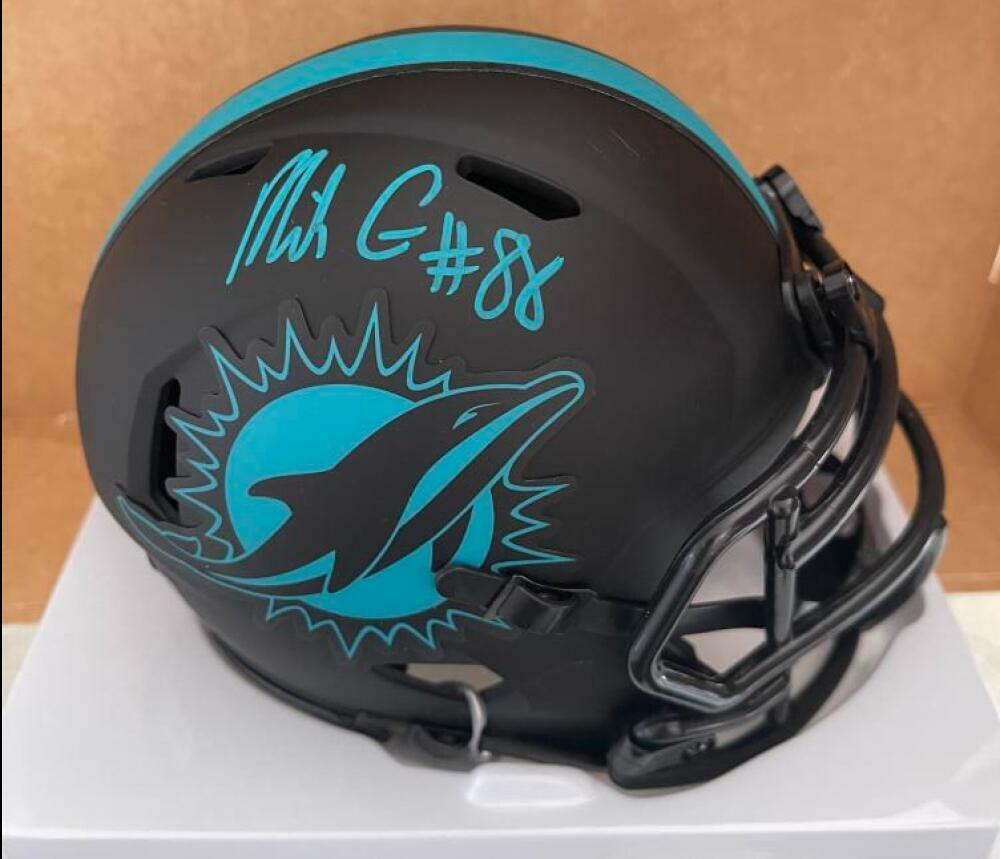 MIKE GESICKI MIAMI DOLPHINS SIGNED AUTO ECLIPSE MINI HELMET BECKETT WITNESS