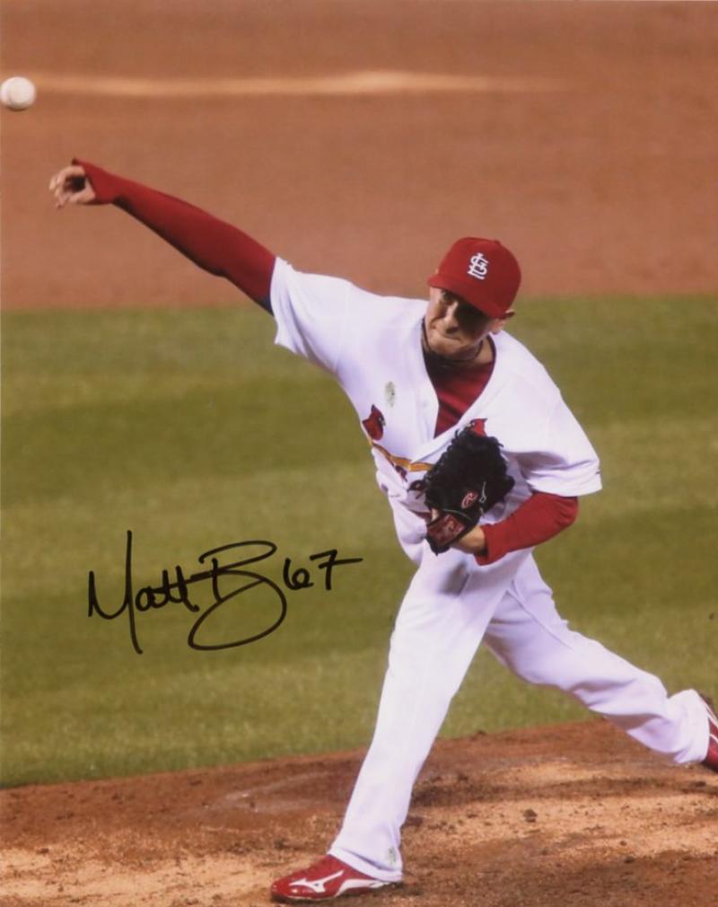 MATT BOWMAN ST. LOUIS CARDINALS SIGNED AUTOGRAPHED ACTION 8X10 PHOTO W/COA