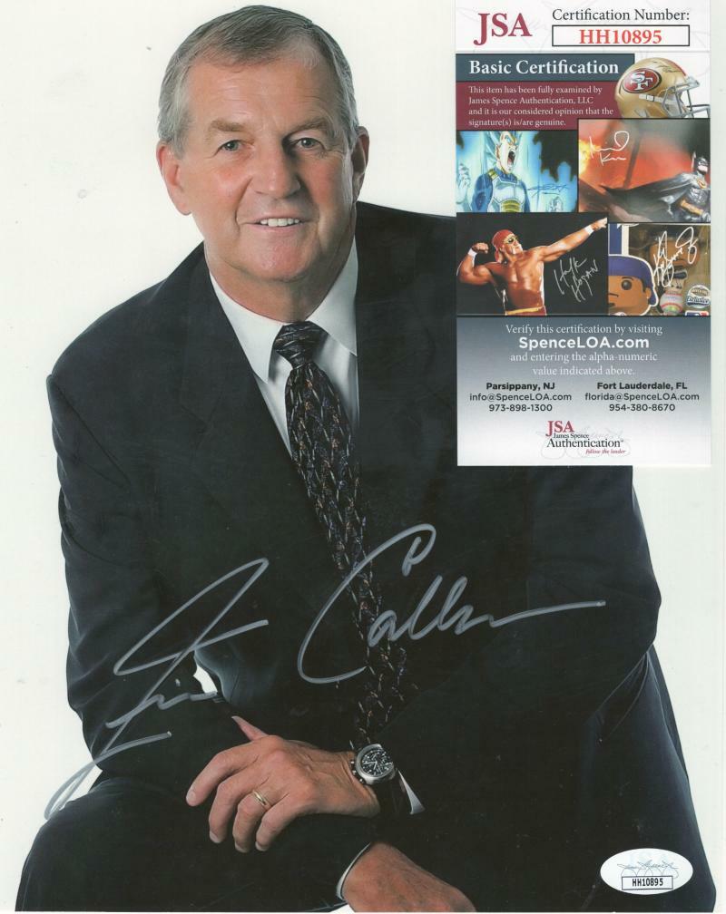 JIM CALHOUN UCONN SIGNED AUTOGRAPHED 8X10 PHOTO JSA HH10895
