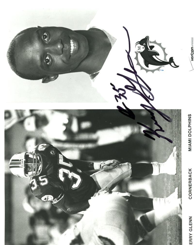 KERRY GLENN MIAMI DOLPHINS SIGNED VERIZON PROMO 8X10 PHOTO