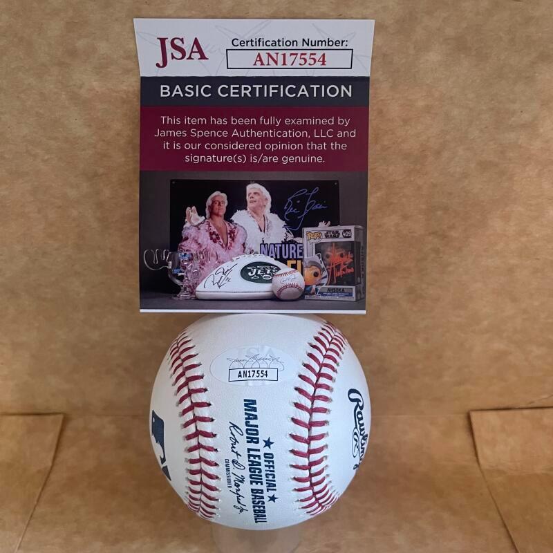 CLAY CARROLL 1980 REDS HOF SIGNED AUTOGRAPHED M.L. BASEBALL JSA AUTH