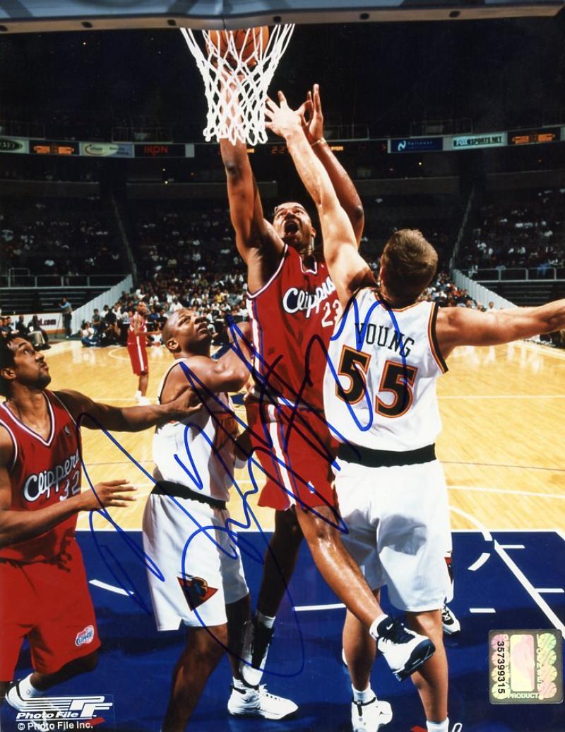 MAURICE TAYLOR LOS ANGELES CLIPPERS SIGNED AUTOGRAPHED 8x10 PHOTO W/COA