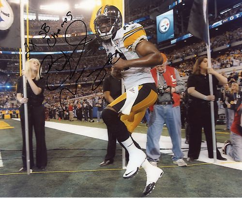 BRYANT MCFADDEN STEELERS 2X SB CHAMPS SIGNED