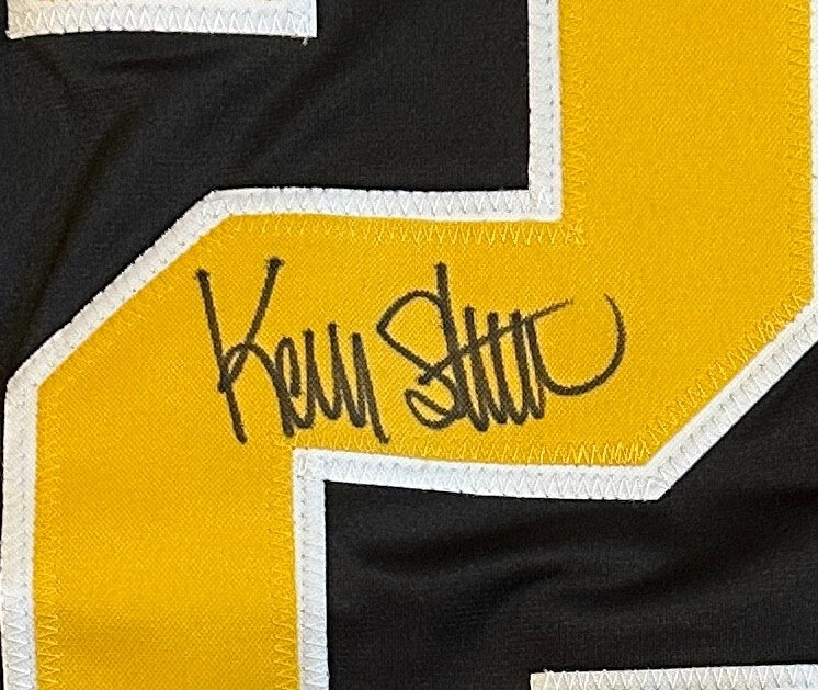 KEVIN STEVENS PENGUINS SIGNED AUTOGRAPHED BLACK CUSTOM JERSEY SZ XL JSA