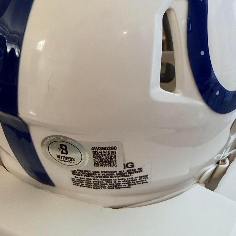 FRANK GORE COLTS SIGNED AUTOGRAPHGED MINI HELMET BECKETT