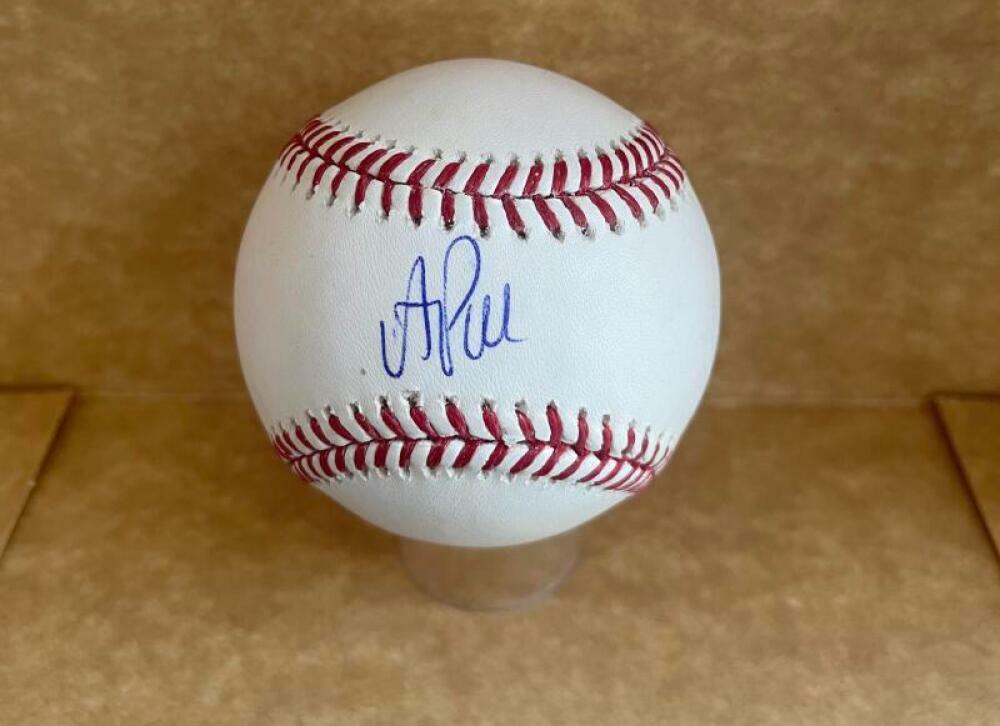 A.J. PUK OAKLAND A'S SIGNED AUTOGRAPHED M.L. BASEBALL BAS BC85094