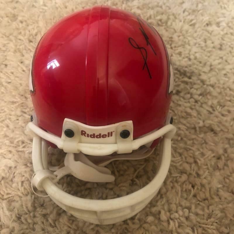 SYLVESTER MORRIS KANSAS CITY CHIEFS SIGNED AUTO RIDDELL MINI HELMET W/COA