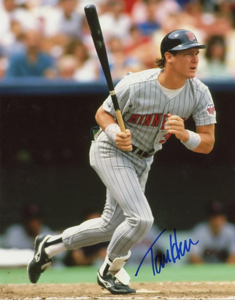 TOM HERR MINNESOTA TWINS SIGNED AUTOGRAPHED 8X10 PHOTO W/COA