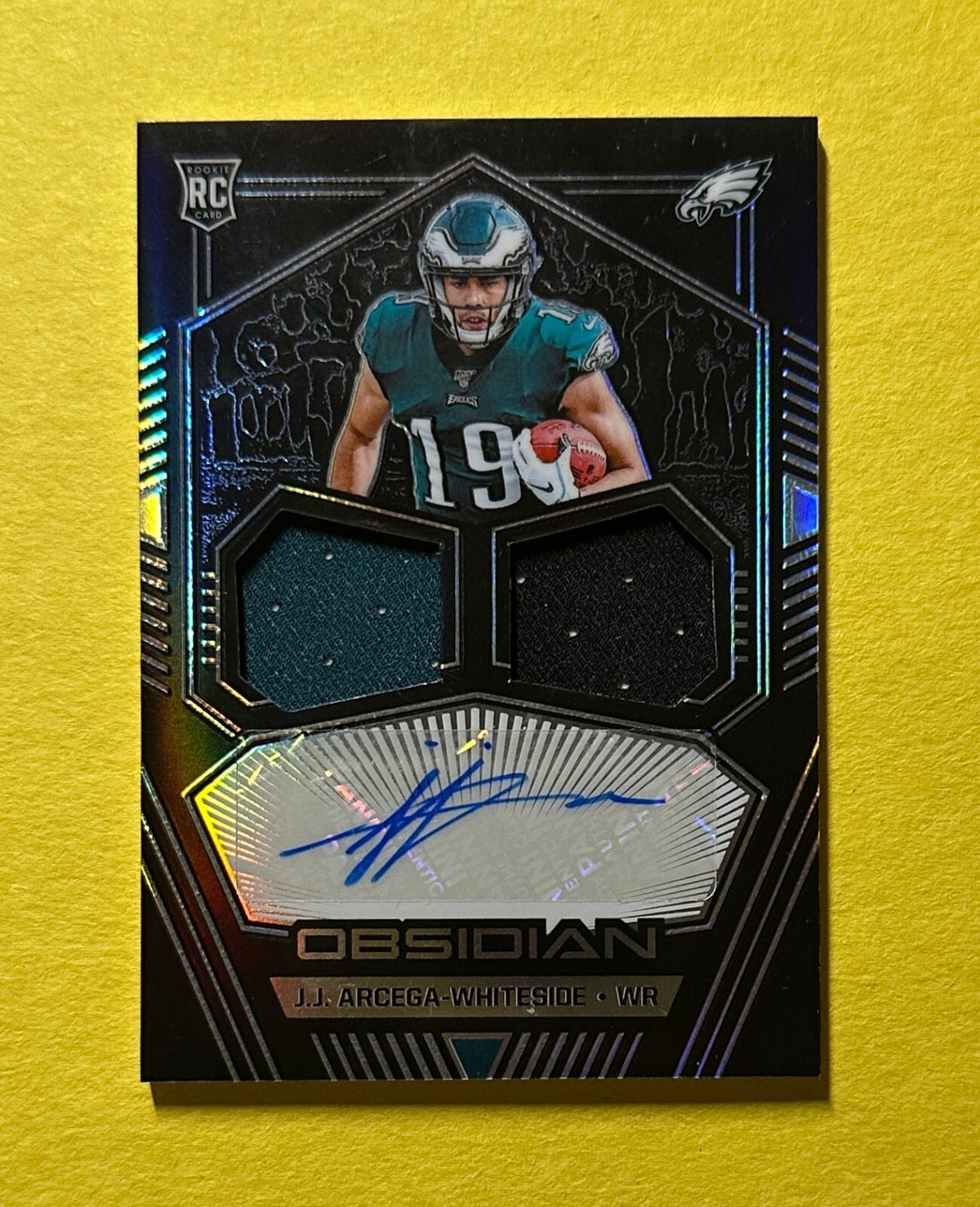 2019 PANINI OBSIDIAN J.J. ARCEGA-WHITESIDE ROOKIE PATCH AUTO /150 #RJI-JJA