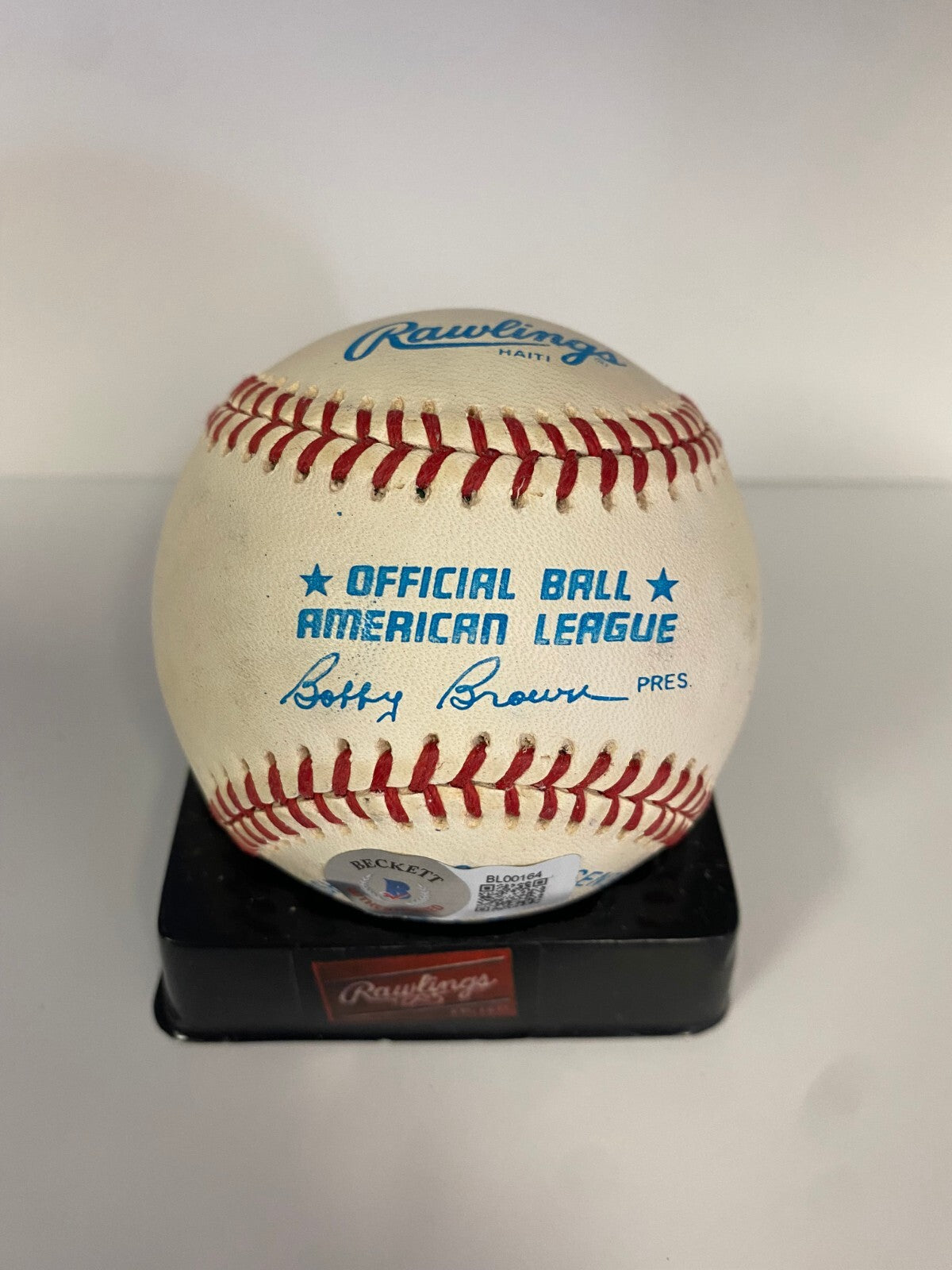 BOB KUZAVA NEW YORK YANKEES SIGNED AUTOGRAPHED A.L. BASEBALL BECKETT AUTHENTIC