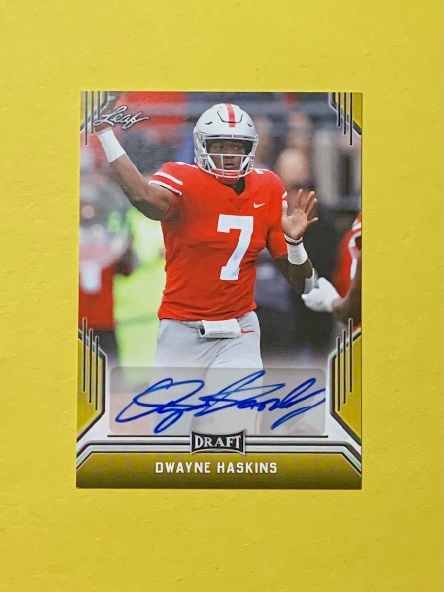 2019 LEAF DRAFT DWAYNE HASKINS ROOKIE AUTO #BA-DH2 WASHINGTON