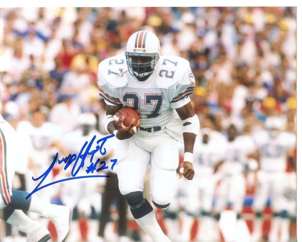 LORENZO HAMPTON MIAMI DOLPHINS SIGNED 8X10 PHOTO