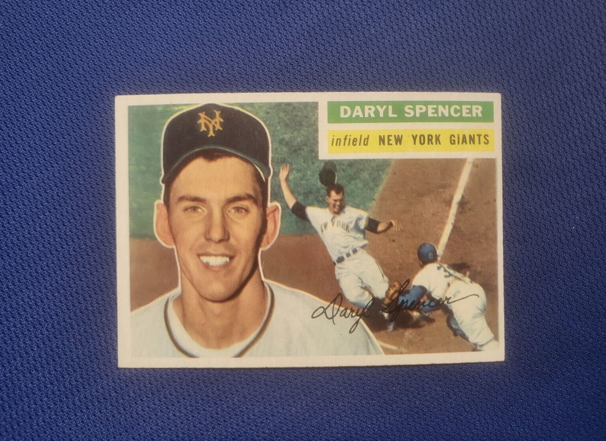 1956 TOPPS DARYL SPENCER NEW YORK GIANTS #277 CARD VINTAGE SET-BREAK