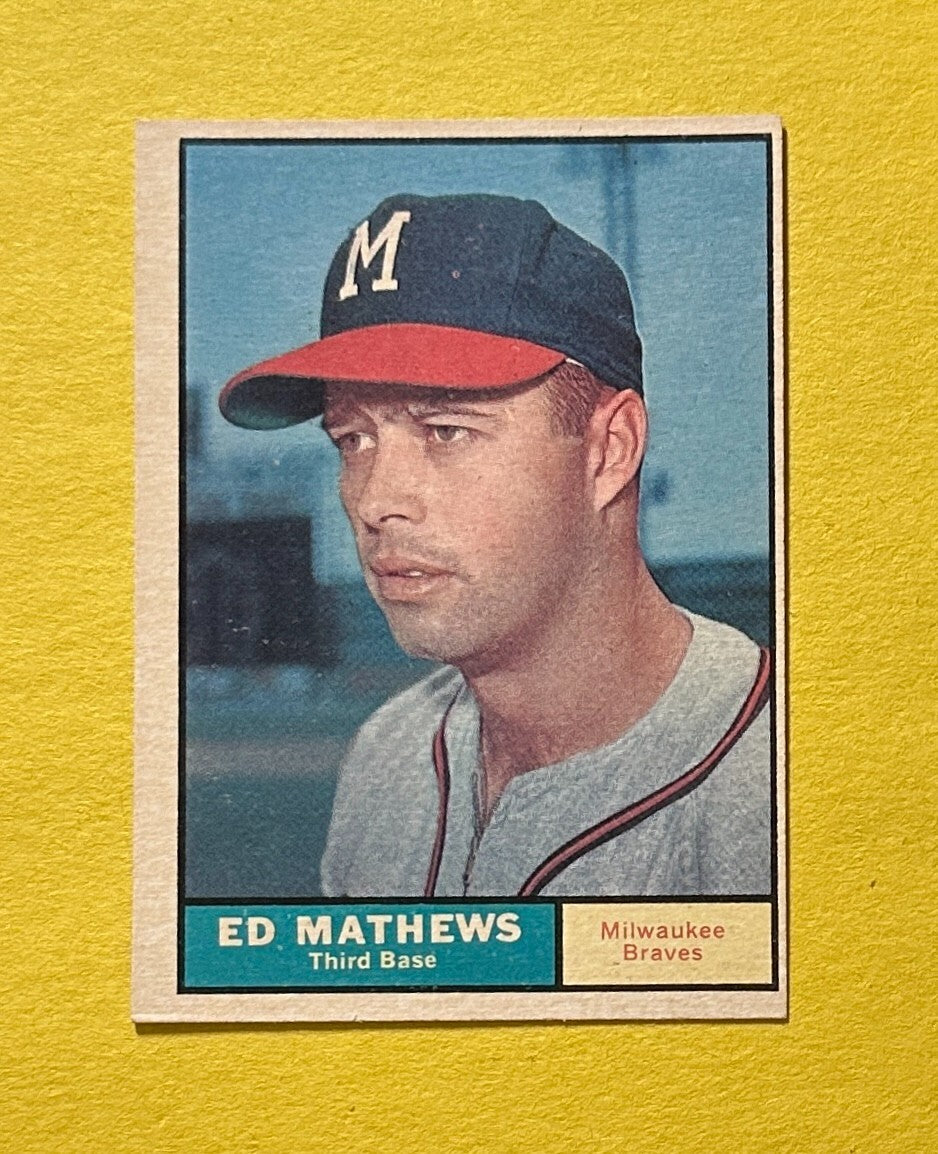 1961 TOPPS ED MATHEWS #120 BRAVES HOF