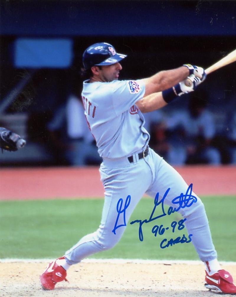 GARY GAETTI 96-98 CARDINALS ACTION SIGNED AUTOGRAPHED 8X10 PHOTO W/COA