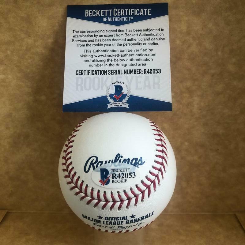 DAVID PARKINSON PHILADELPHIA PHILLIES ROOKIE YEAR SIGNED M.L. BASEBALL BECKETT
