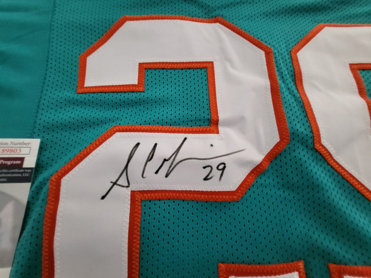 SAM MADISON #29 MIAMI DOLPHINS SIGNED AUTOGRAPHED CUSTOM SZ XL JERSEY JSA COA *