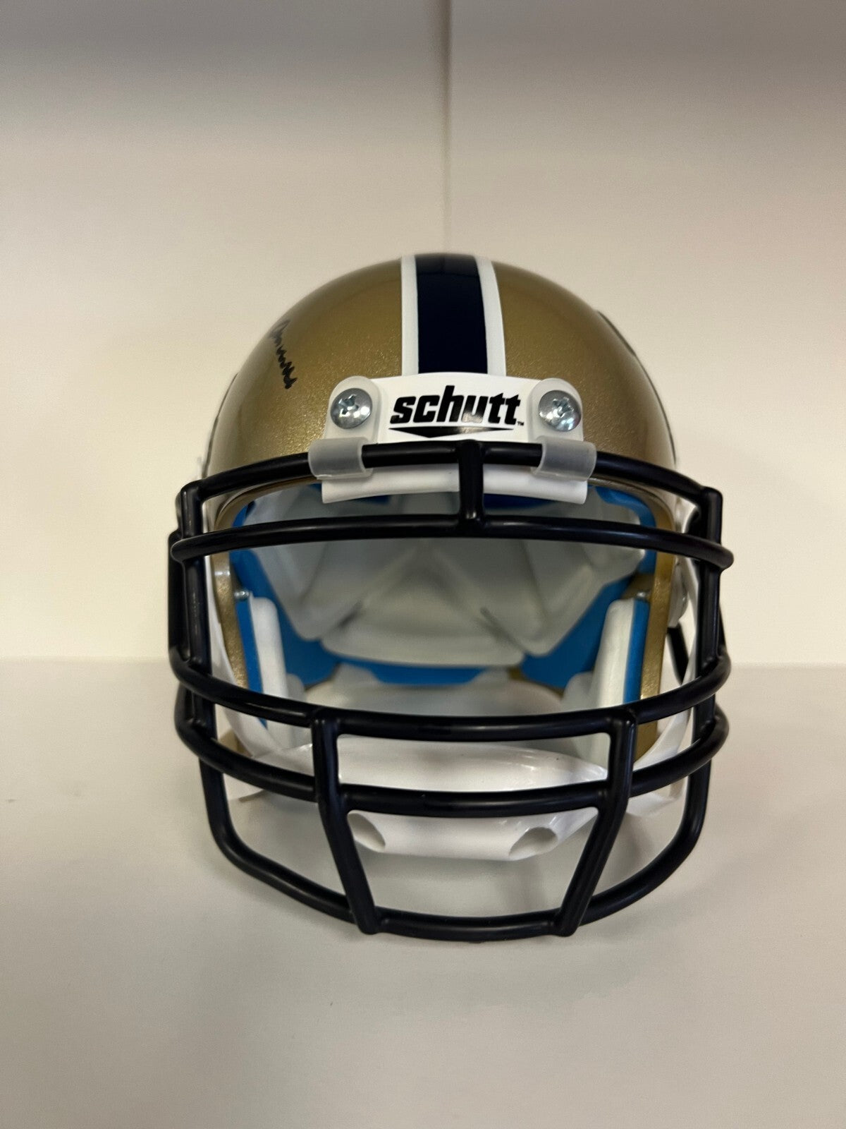 HUGH GREEN PITT PANTHERS SIGNED AUTOGRAPHED AUTO SCHUTT MINI HELMET BECKETT **
