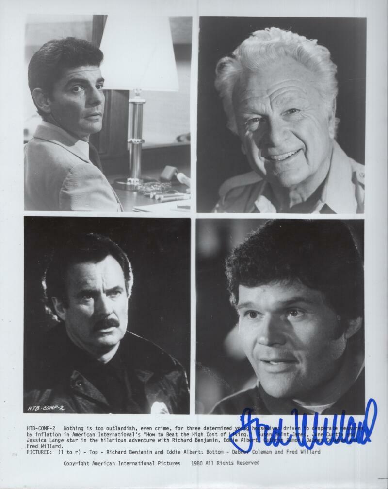 FRED WILLARD ACTOR SIGNED AUTOGRAPHED 8X10 PHOTO W/ COA