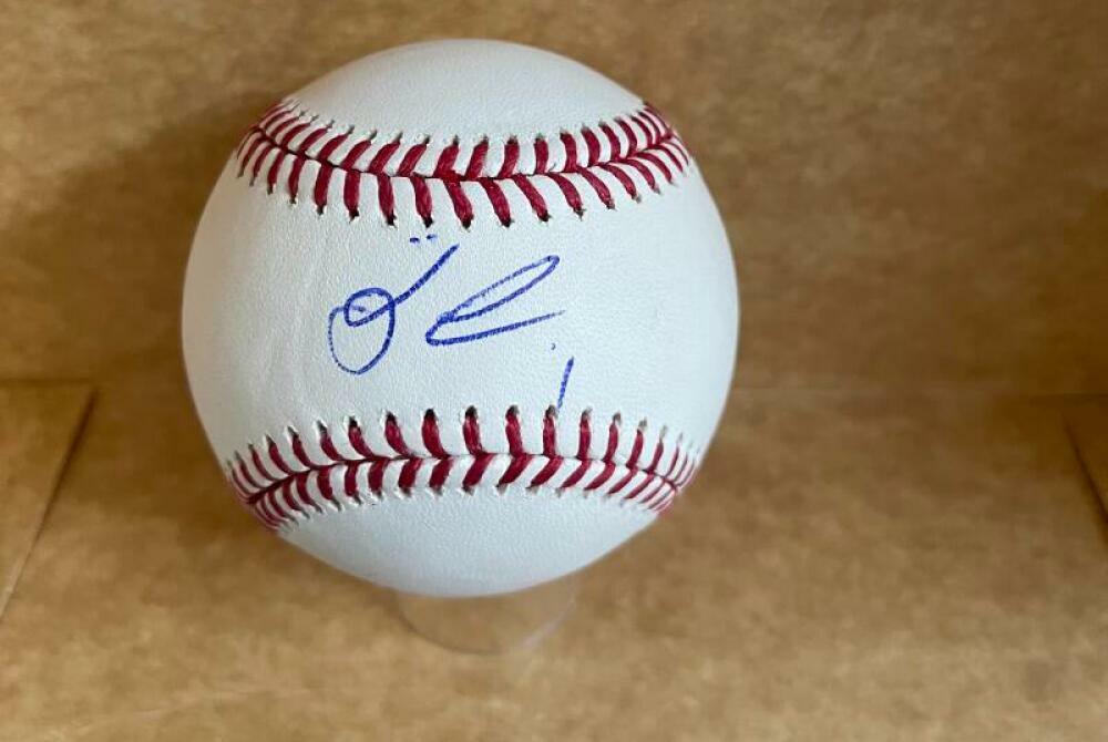 OSIRIS JOHNSON MIAMI MARLINS ROOKIE YEAR SIGNED AUTO M.L. BASEBALL BAS R98151