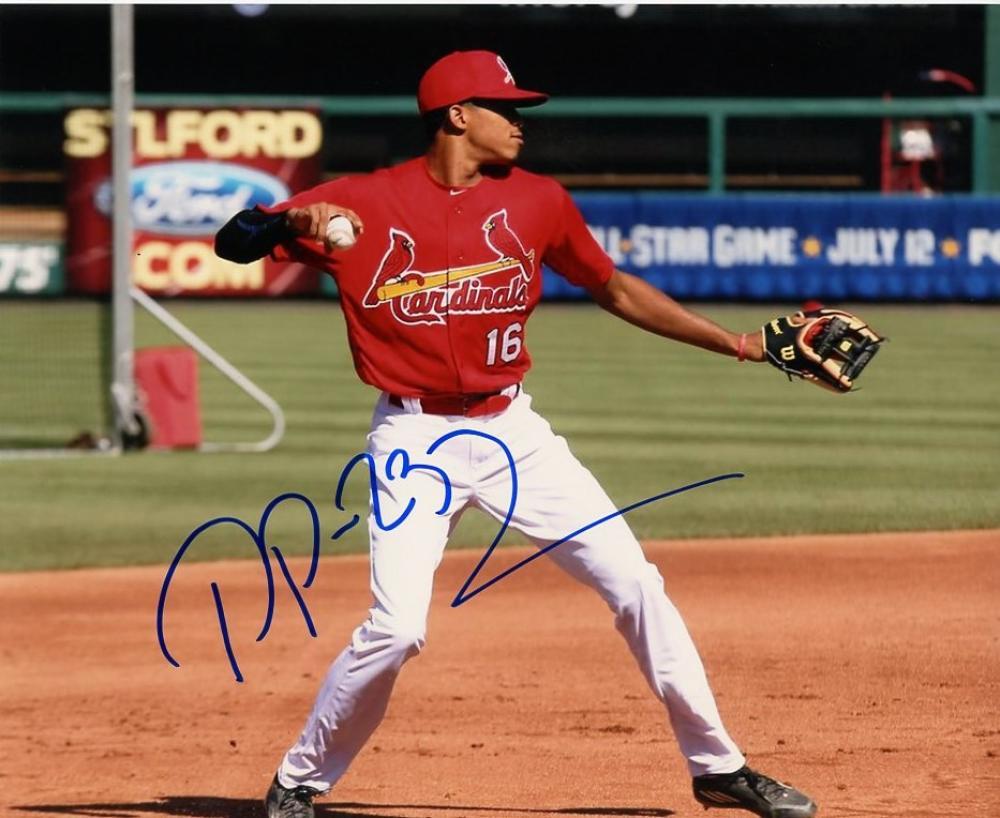 DELVIN PEREZ ST. LOUIS CARDINALS WARMING UP SIGNED 8X10 PHOTO W/COA
