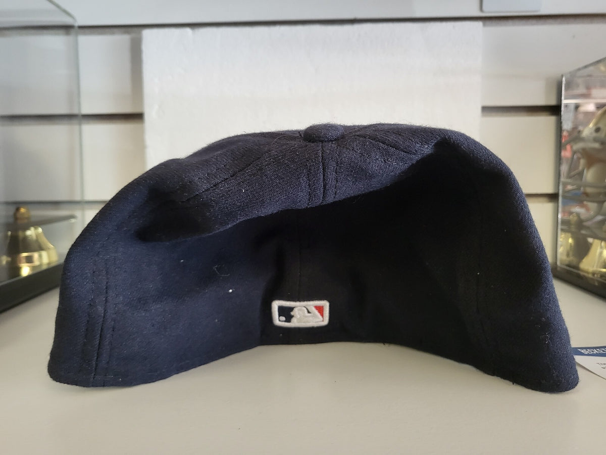 CHRIS BRITTON NEW YORK YANKEES SIGNED AUTOGRAPHED GAME USED HAT BECKETT COA