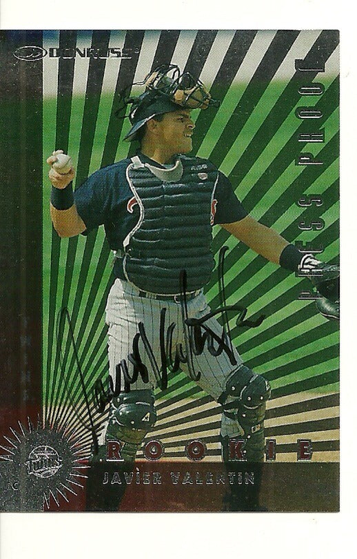 JAVIER VALENTIN MINNESOTA TWINS SIGNED AUTO 1997 DONRUSS CARD #389 W/COA