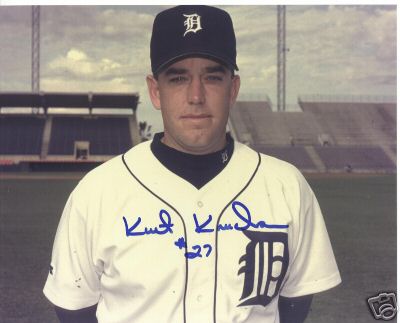 KURT KNUDSON DETROIT TIGERS SIGNED 8X10 PHOTO W/COA
