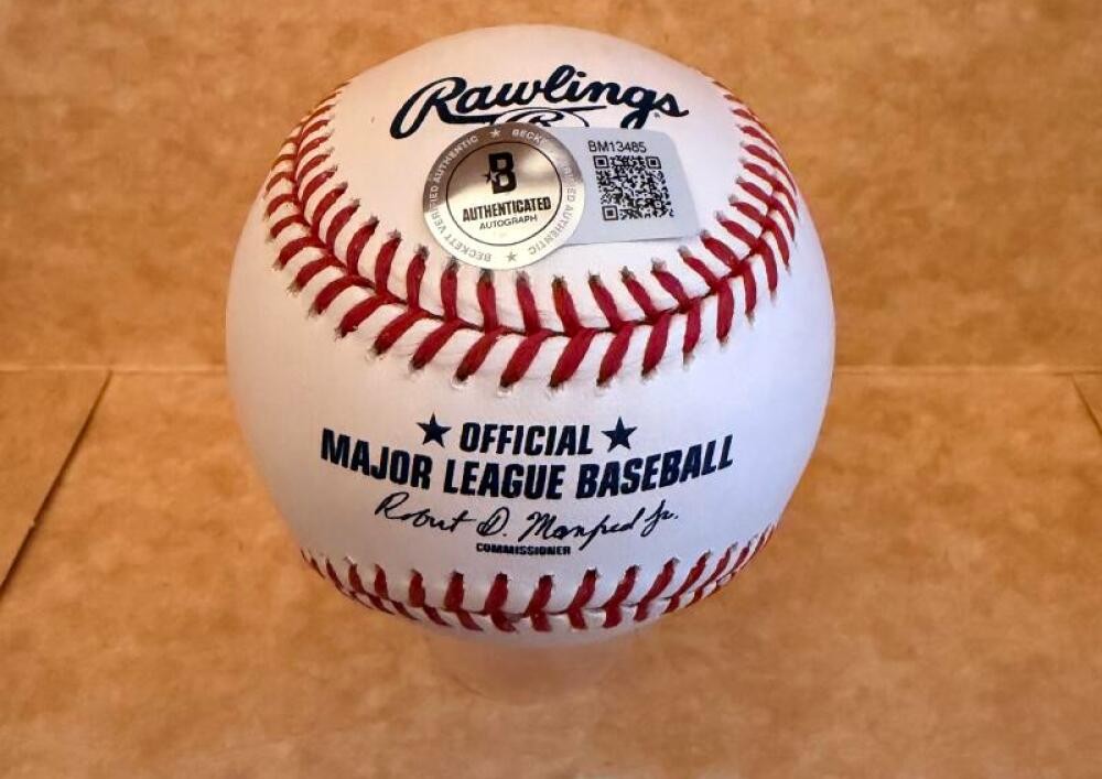 MARCO RAYA MINNESOTA TWINS SIGNED AUTOGRAPHED M.L. BASEBALL BECKETT AUTH
