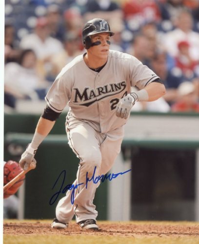 LOGAN MORRISON FLORIDA MARLINS SIGNED 8X10 PHOTO W/COA