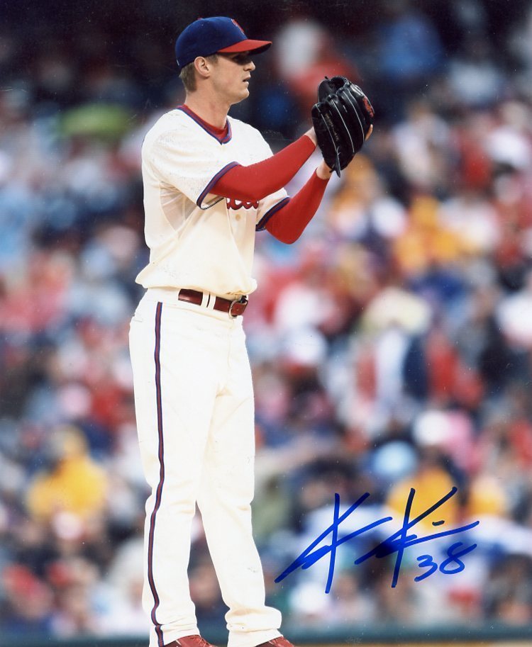 KYLE KENDRICK #38 PHILADELPHIA PHILLIES SIGNED AUTOGRAPHED 8X10 PHOTO W/COA