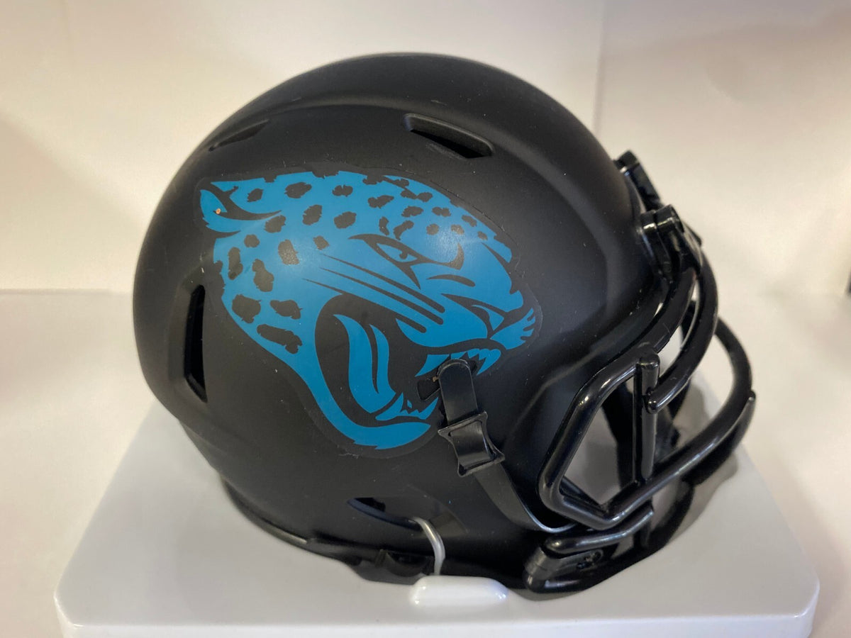 NFL FOOTBALL JACKSONVILLE JAGUARS ECLIPSE TEAM LOGO MINI HELMET UNSIGNED