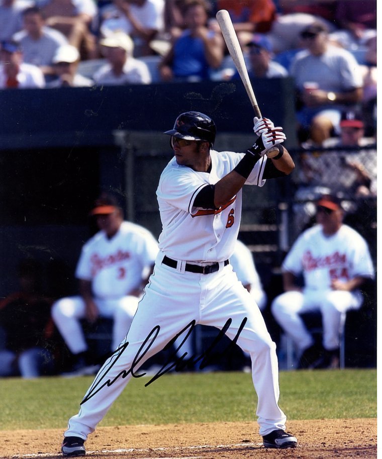 NICK MARKAKIS SPRING TRAINING BALTIMORE ORIOLES SIGNED AUTOGRAPHED 8X10 PHOTO