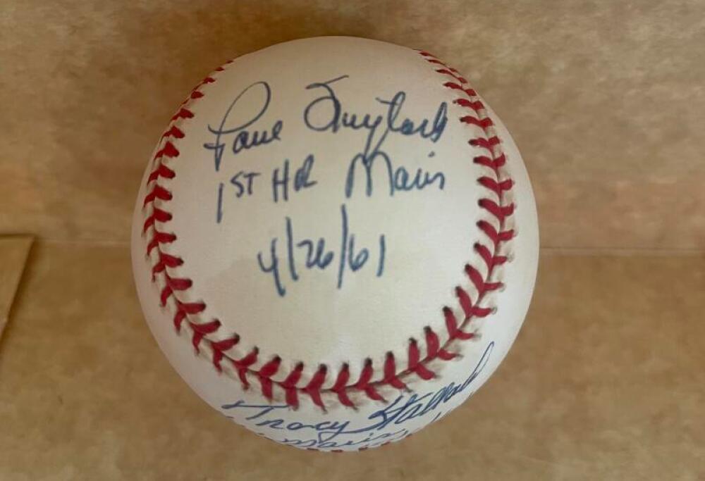 STALLARD/FOYTACK/FISHER MARIS SIGNED VINTAGE A.L. BASEBALL JSA AC66328